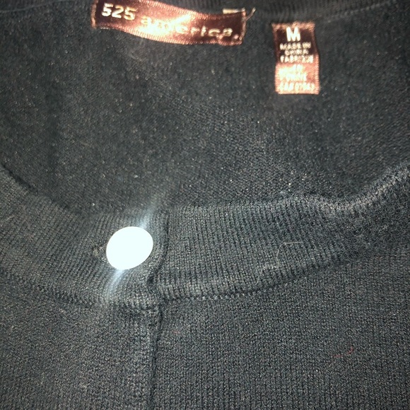 Black Cotton-blend Cardi with faux pearl buttons M - Picture 4 of 4